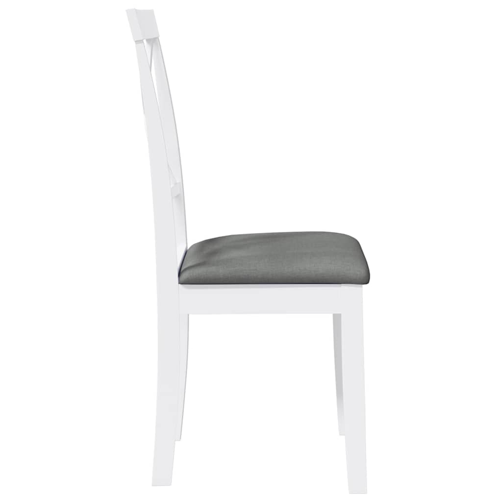 vidaXL Eetkamerstoelen met kussens 2 st massief hout rubber bruin - Aashly