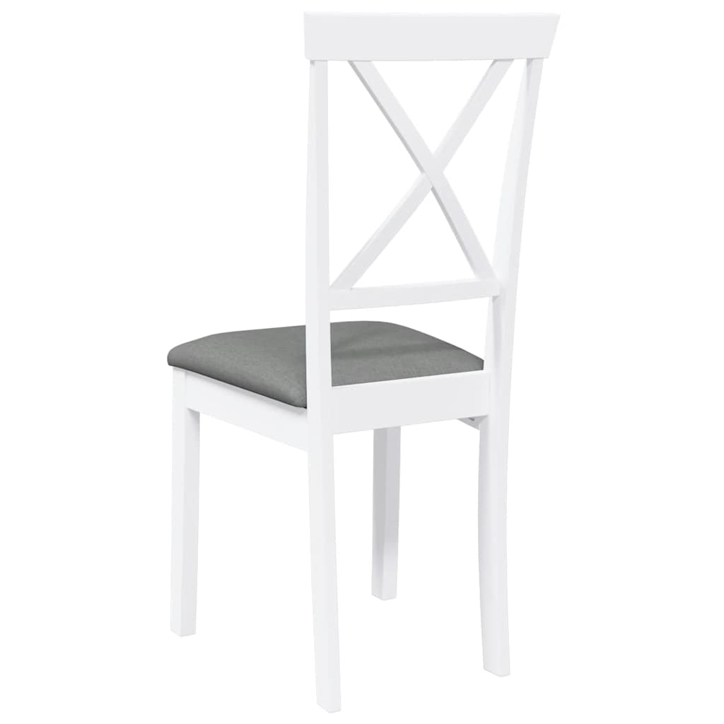 vidaXL Eetkamerstoelen met kussens 2 st massief hout rubber bruin - Aashly
