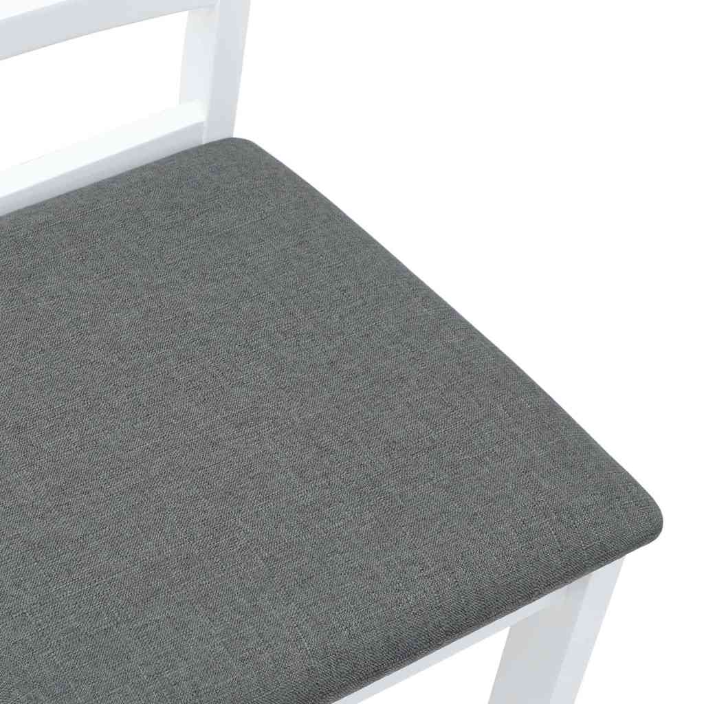 vidaXL Eetkamerstoelen met kussens 2 st massief hout rubber bruin - Aashly