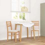 vidaXL Eetkamerstoelen met kussens 2 st massief hout rubber wit - Aashly