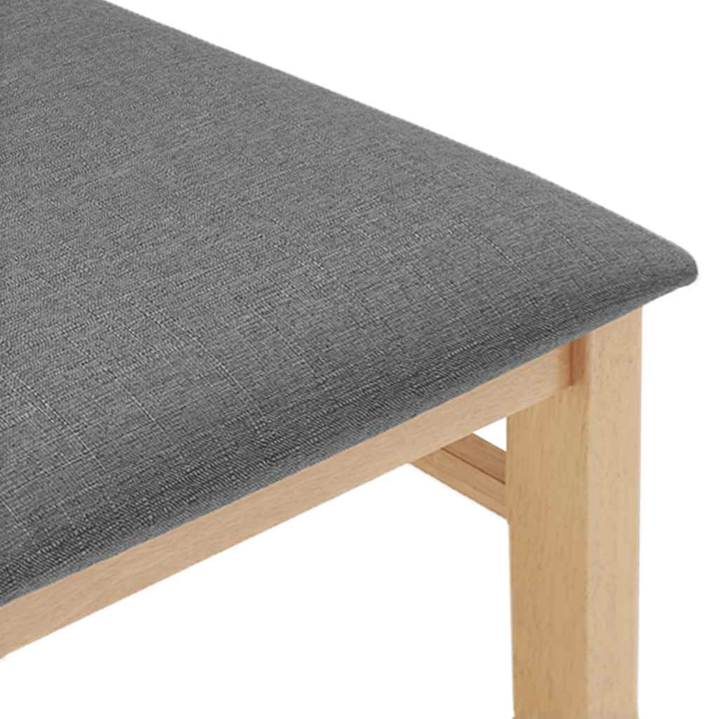 vidaXL Eetkamerstoelen met kussens 2 st massief hout rubber - Aashly