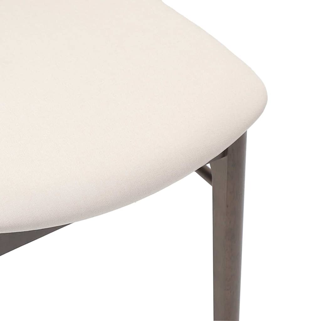 vidaXL Eetkamerstoelen met kussens 2 st massief hout rubber bruin - Aashly