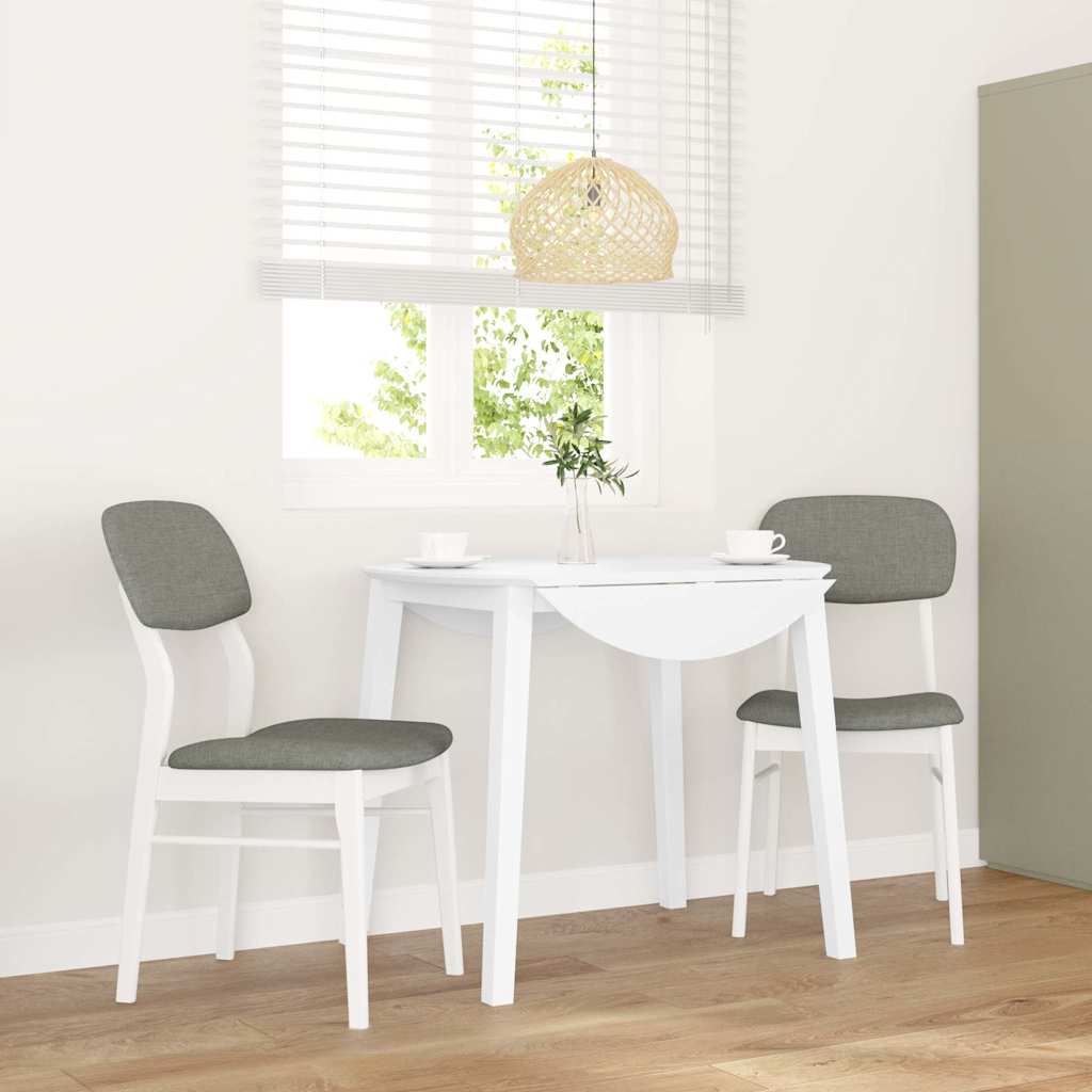 vidaXL Eetkamerstoelen met kussens 2 st massief hout rubber bruin - Aashly