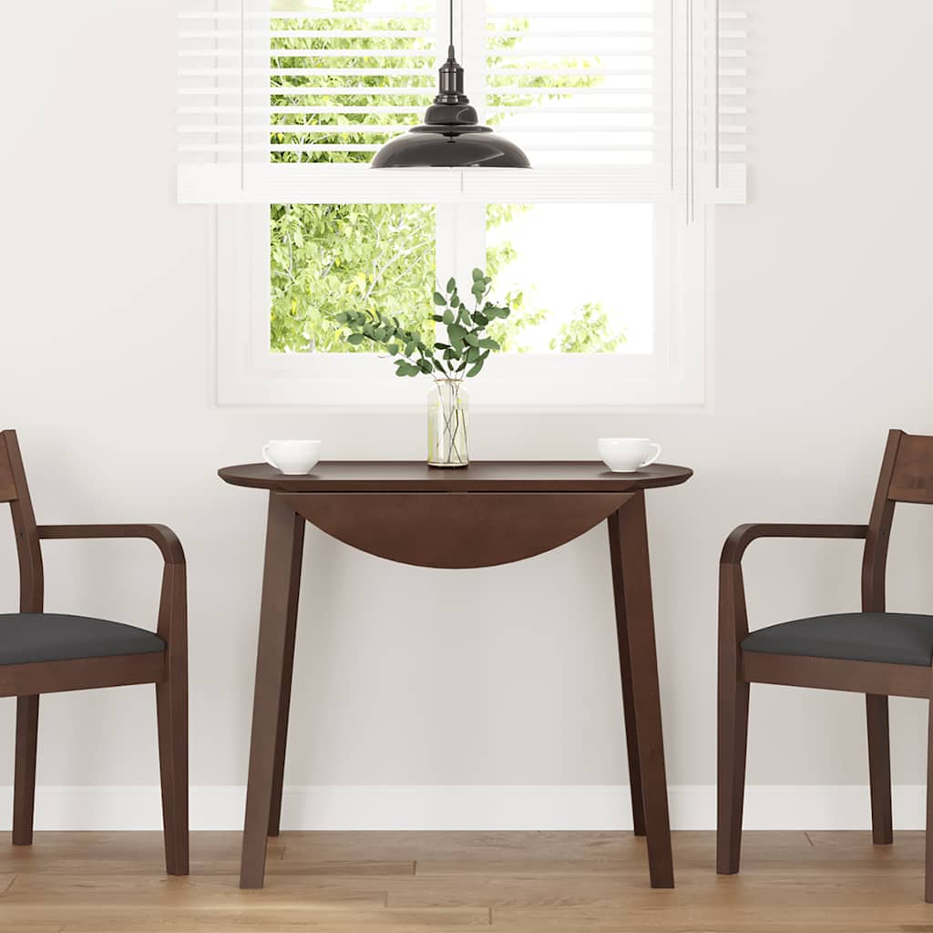 vidaXL Eettafel massief hout naturel rubber - Aashly