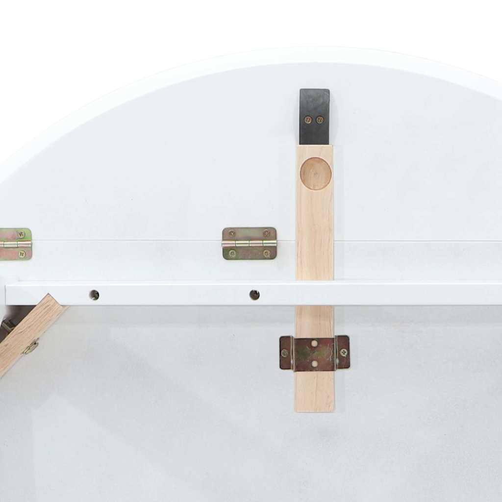 vidaXL Eettafel massief hout naturel rubber - Aashly