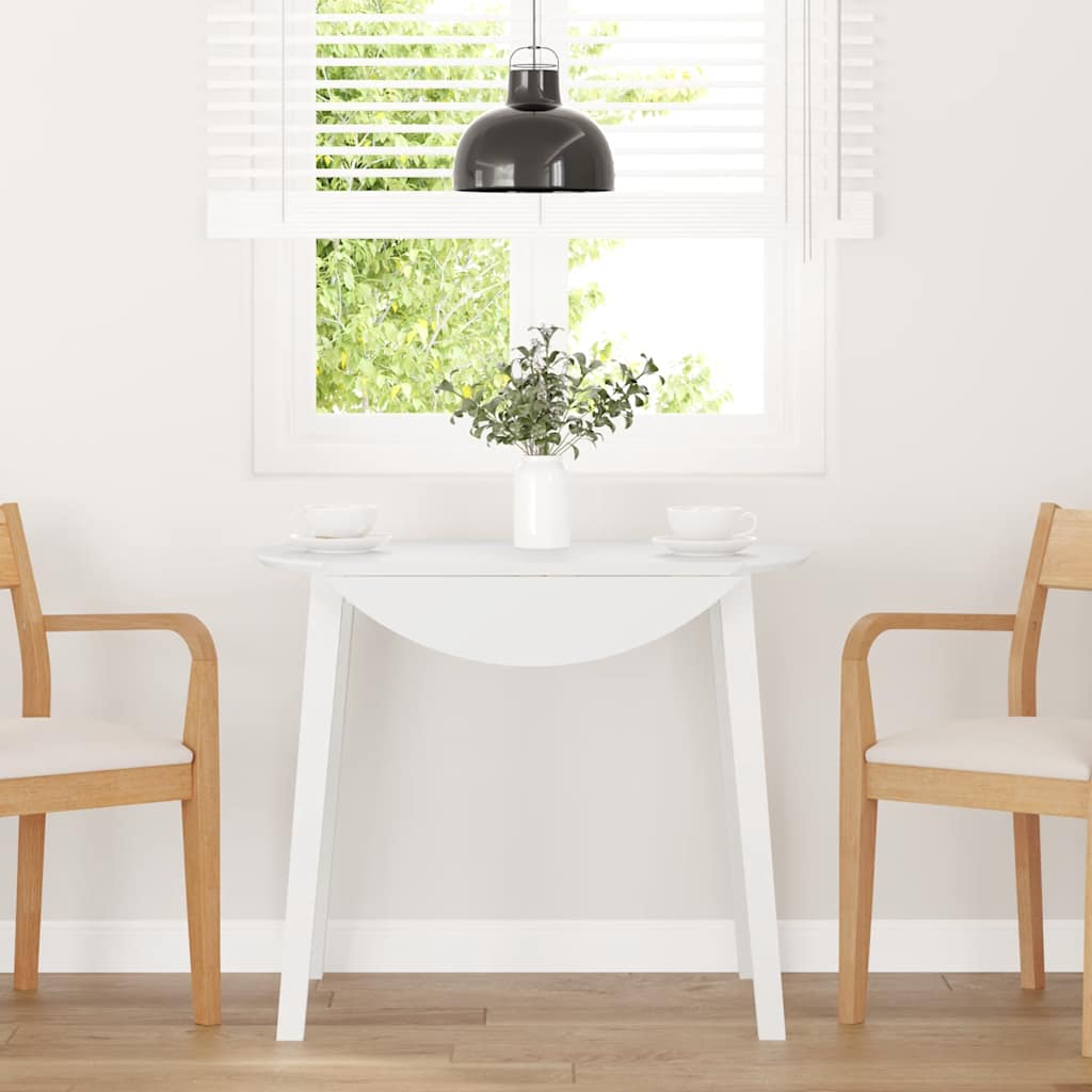 vidaXL Eettafel massief hout naturel rubber - Aashly