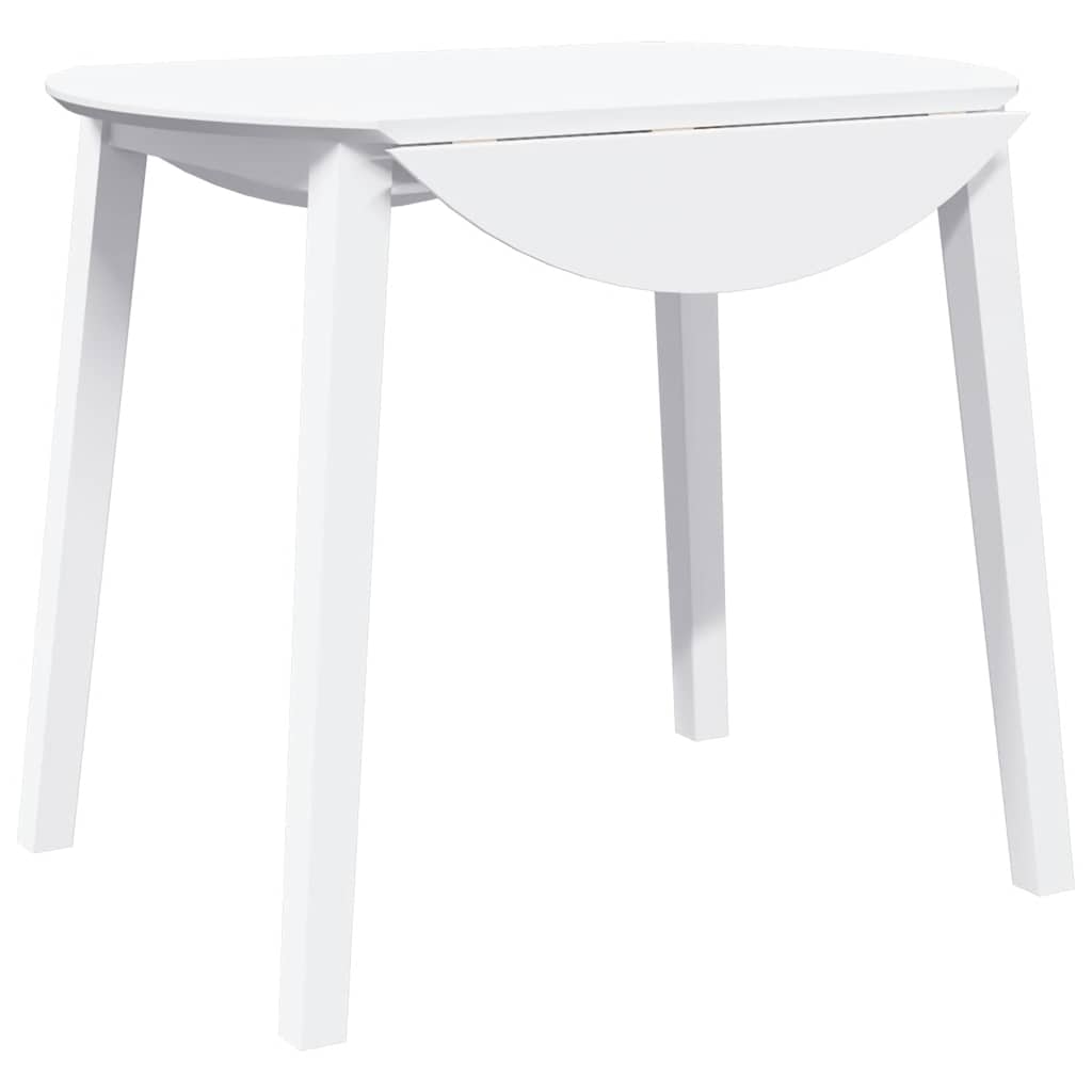 vidaXL Eettafel massief hout naturel rubber - Aashly