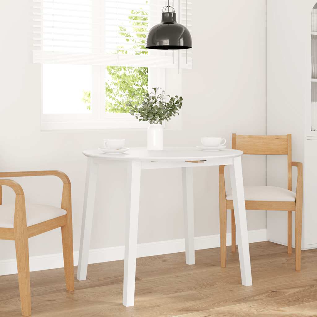 vidaXL Eettafel massief hout naturel rubber - Aashly