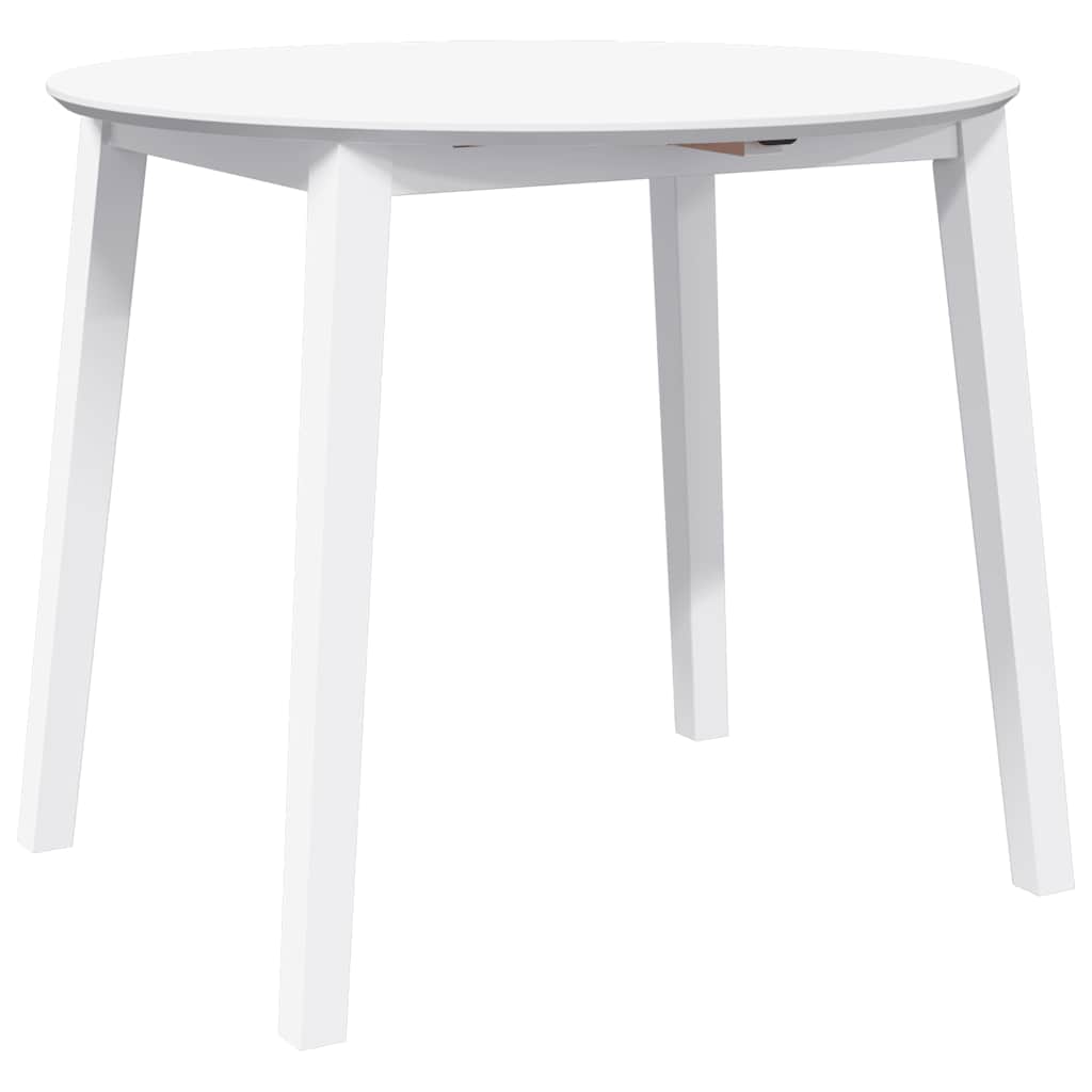 vidaXL Eettafel massief hout naturel rubber - Aashly