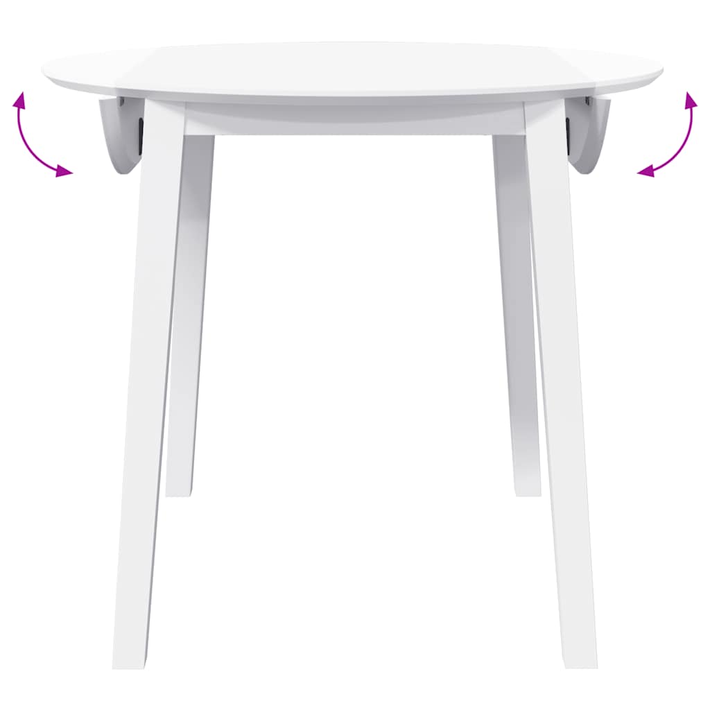 vidaXL Eettafel massief hout naturel rubber - Aashly