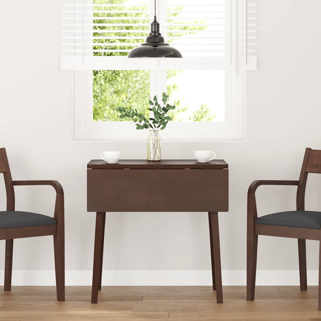 vidaXL Eettafel massief hout wit rubber - Aashly