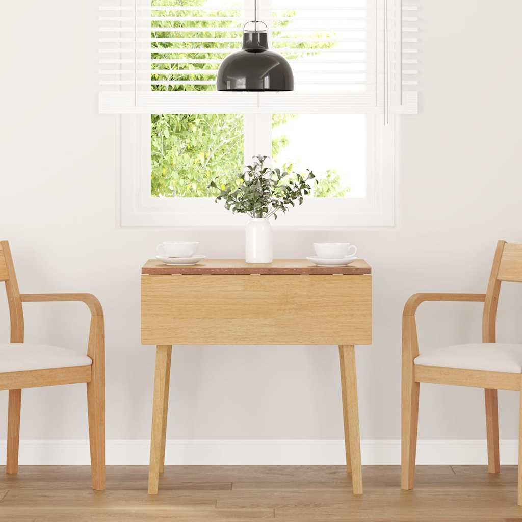 vidaXL Eettafel massief hout wit rubber - Aashly