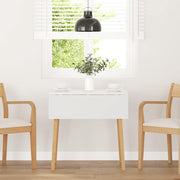 vidaXL Eettafel massief hout wit rubber - Aashly