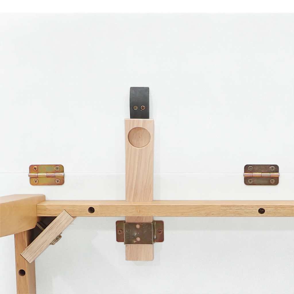 vidaXL Eettafel massief hout wit rubber - Aashly