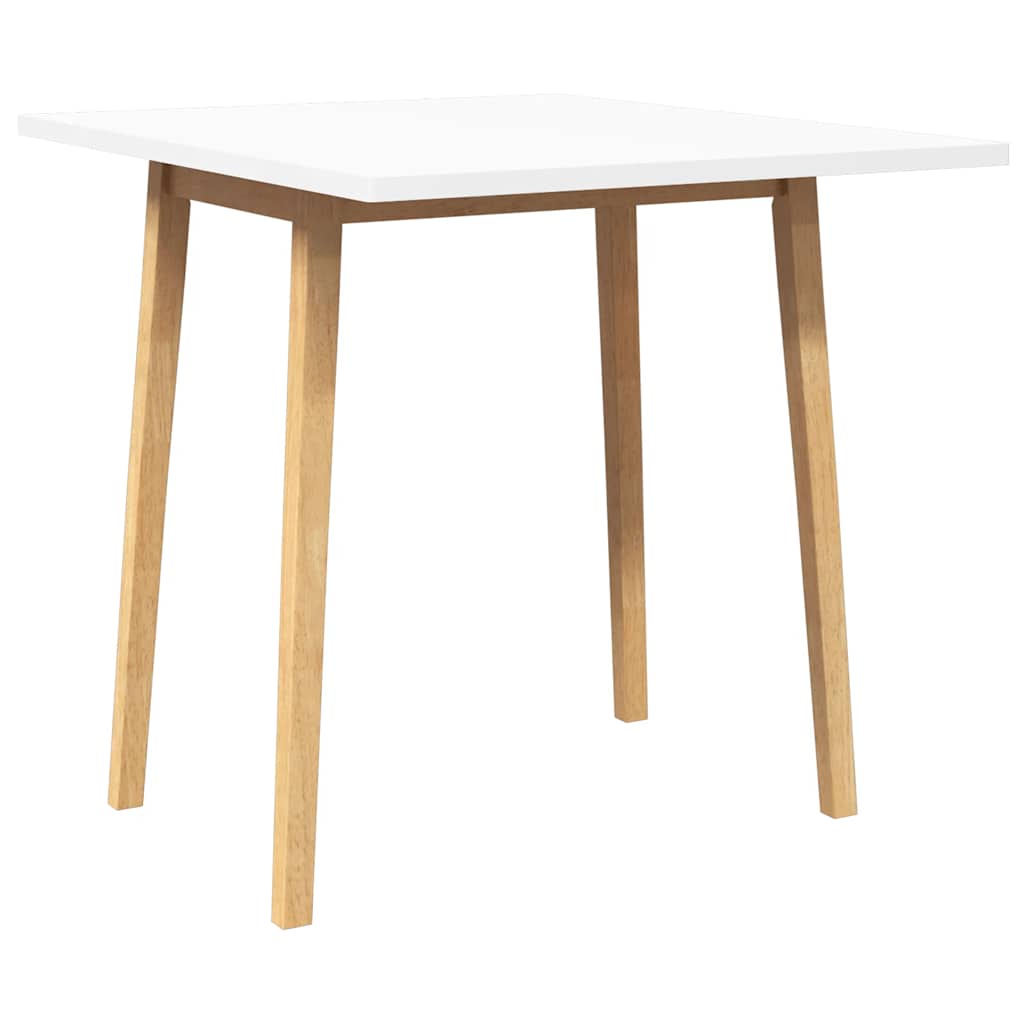 vidaXL Eettafel massief hout wit rubber - Aashly