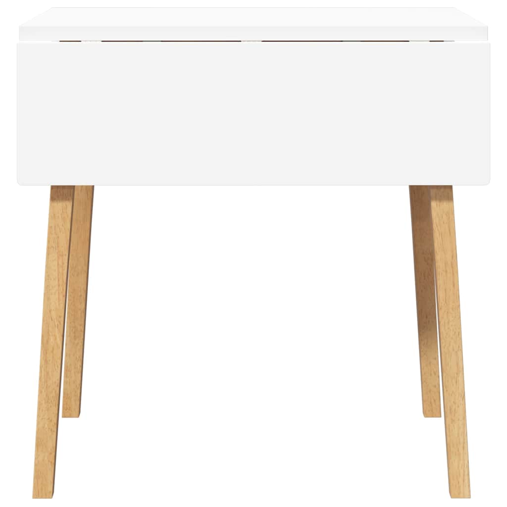 vidaXL Eettafel massief hout wit rubber - Aashly