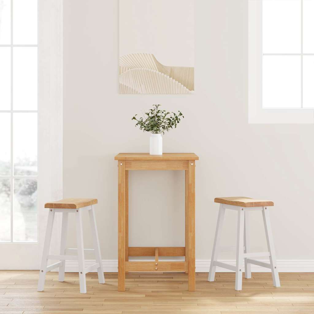 vidaXL Barkrukken 2 st massief hout - Aashly