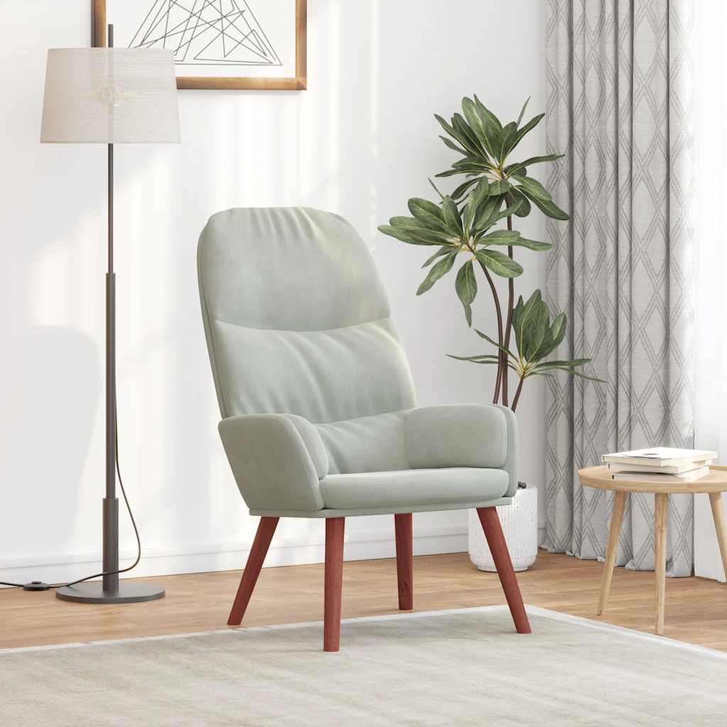 vidaXL Relaxstoel fluweel blauw - Aashly