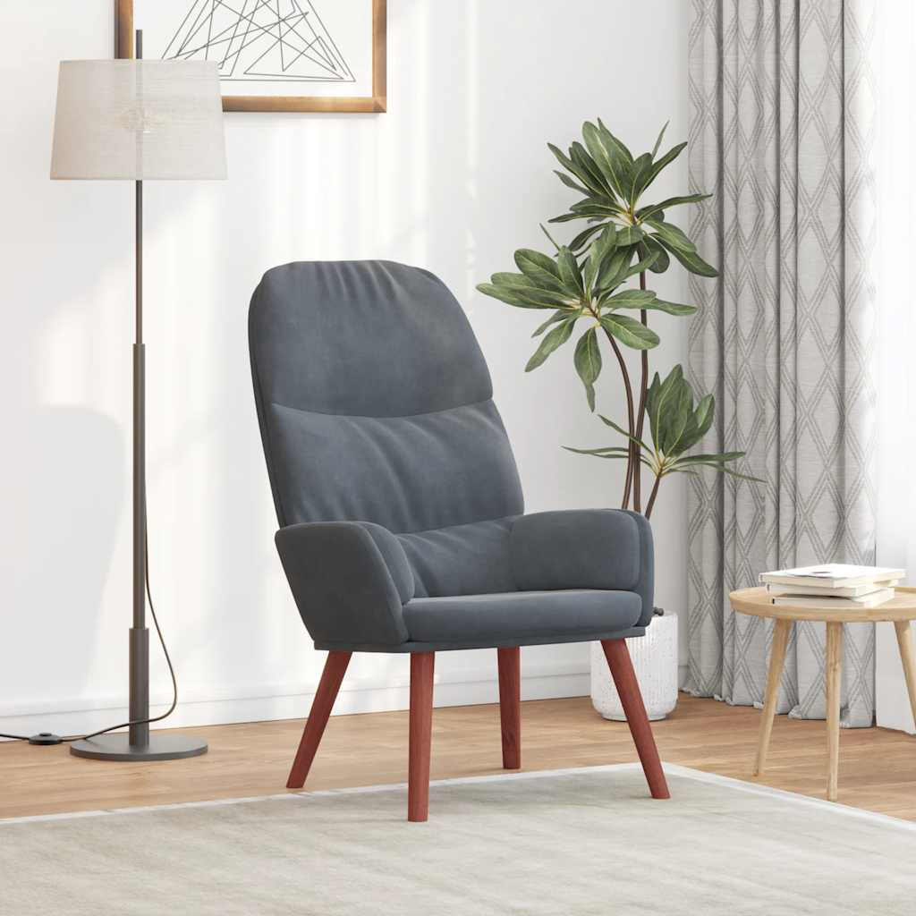 vidaXL Relaxstoel fluweel blauw - Aashly