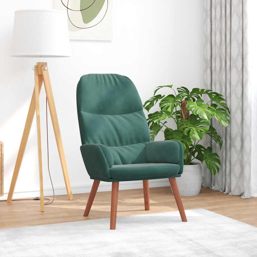 vidaXL Relaxstoel fluweel blauw - Aashly