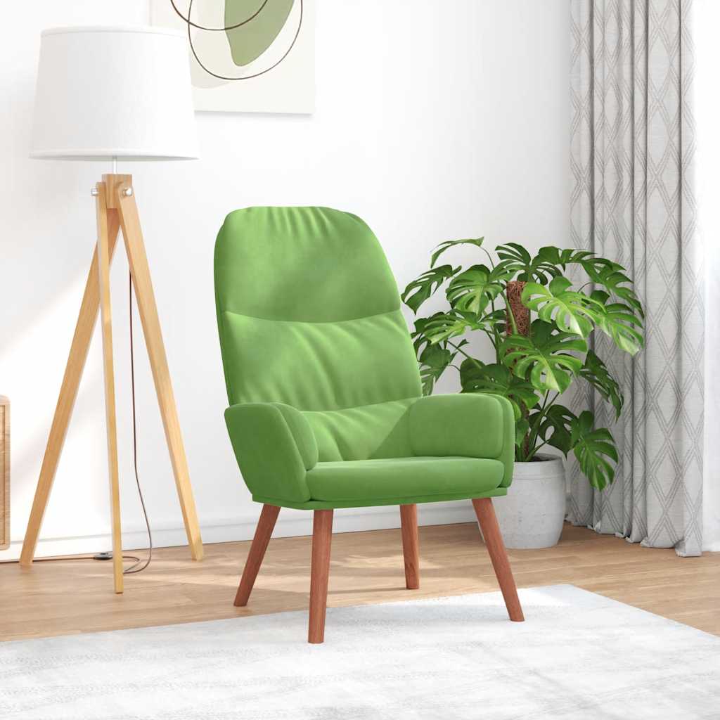 vidaXL Relaxstoel fluweel blauw - Aashly