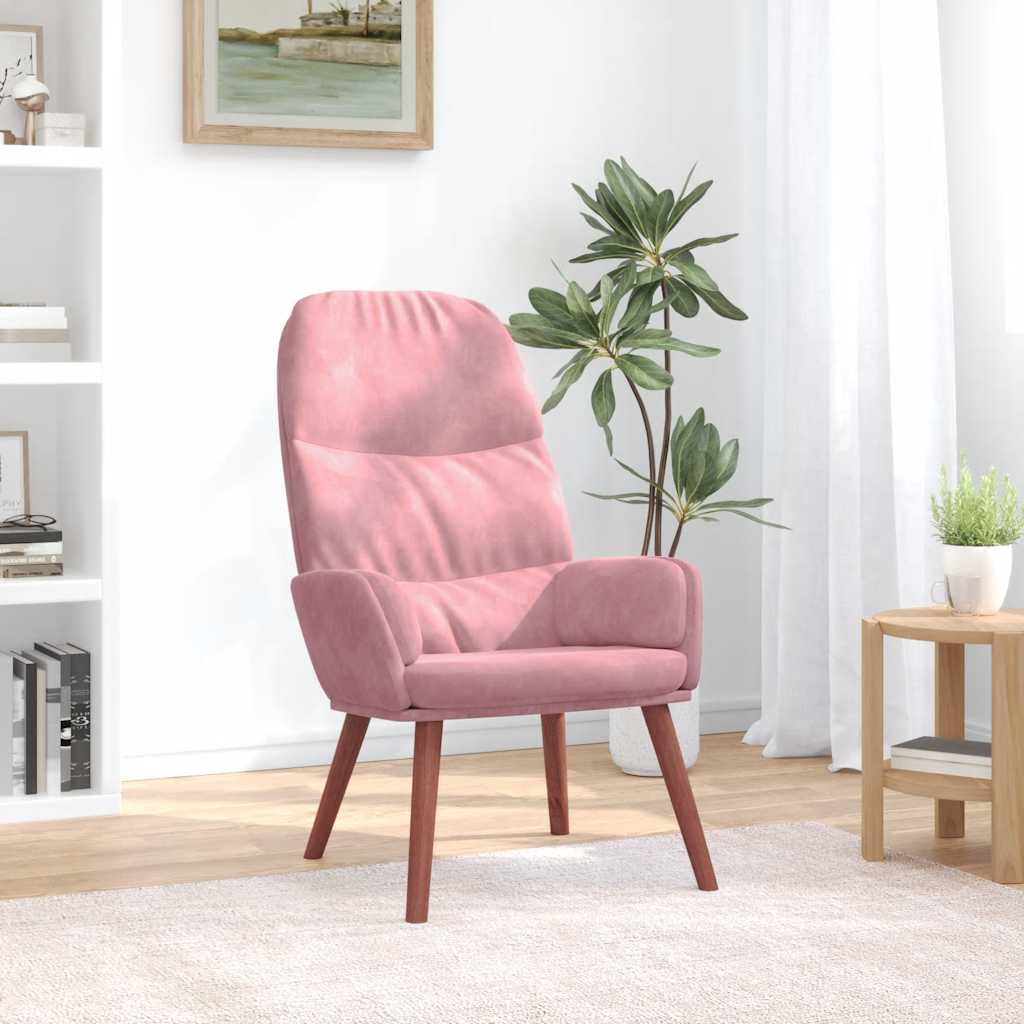 vidaXL Relaxstoel fluweel blauw - Aashly