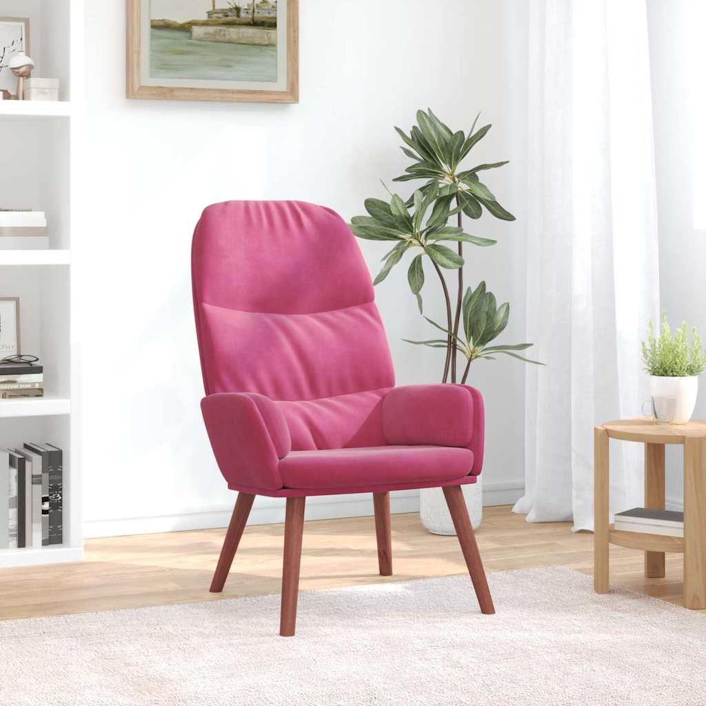 vidaXL Relaxstoel fluweel blauw - Aashly