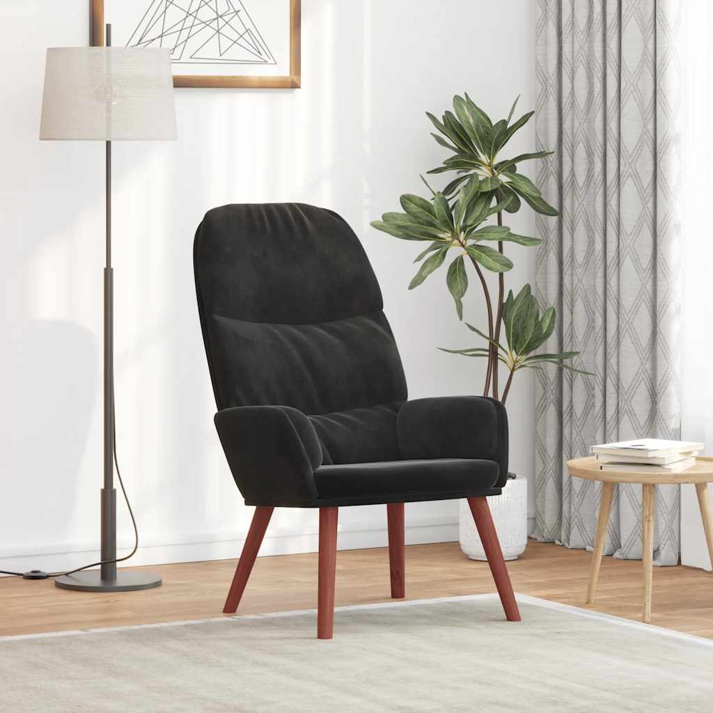 vidaXL Relaxstoel fluweel blauw - Aashly