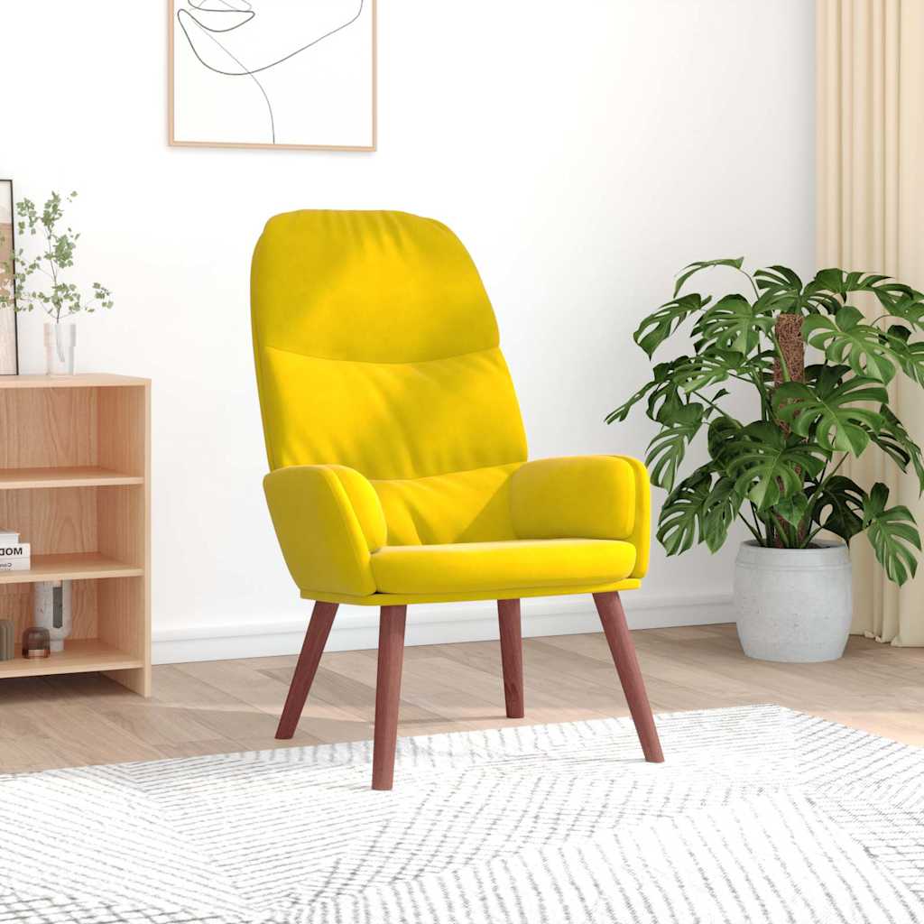 vidaXL Relaxstoel fluweel blauw - Aashly