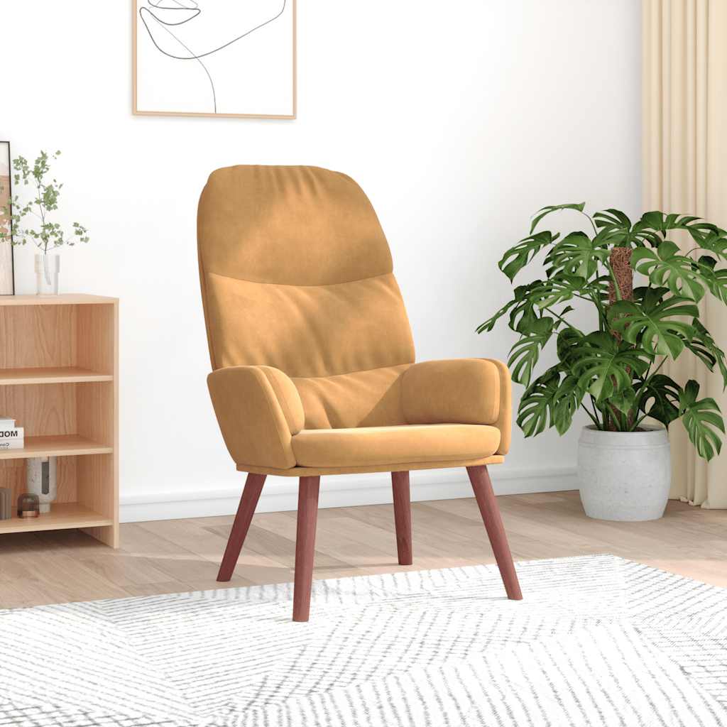 vidaXL Relaxstoel fluweel blauw - Aashly