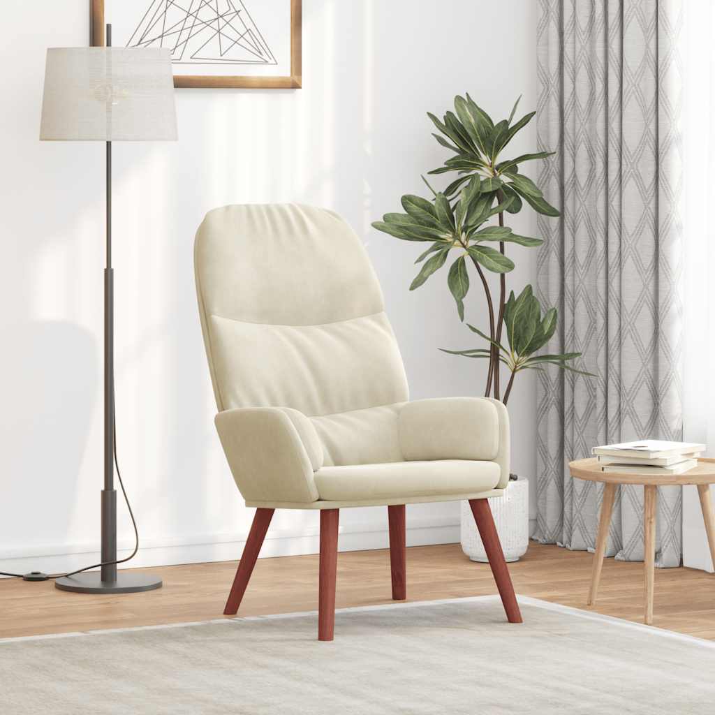 vidaXL Relaxstoel fluweel blauw - Aashly