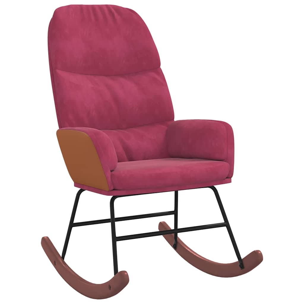 vidaXL Schommelstoel fluweel donkergrijs - Aashly