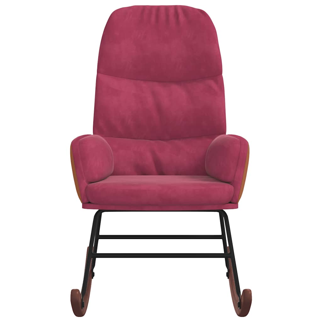 vidaXL Schommelstoel fluweel donkergrijs - Aashly