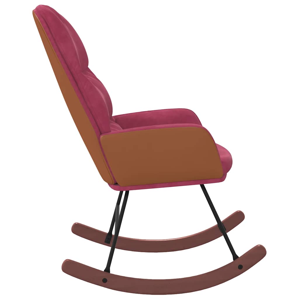 vidaXL Schommelstoel fluweel donkergrijs - Aashly