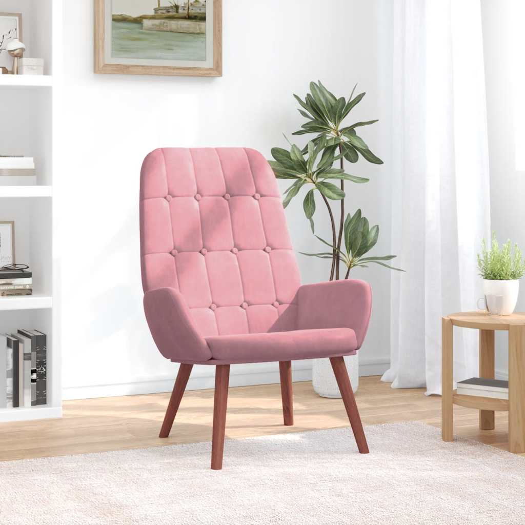 vidaXL Relaxstoel fluweel donkergoen - Aashly