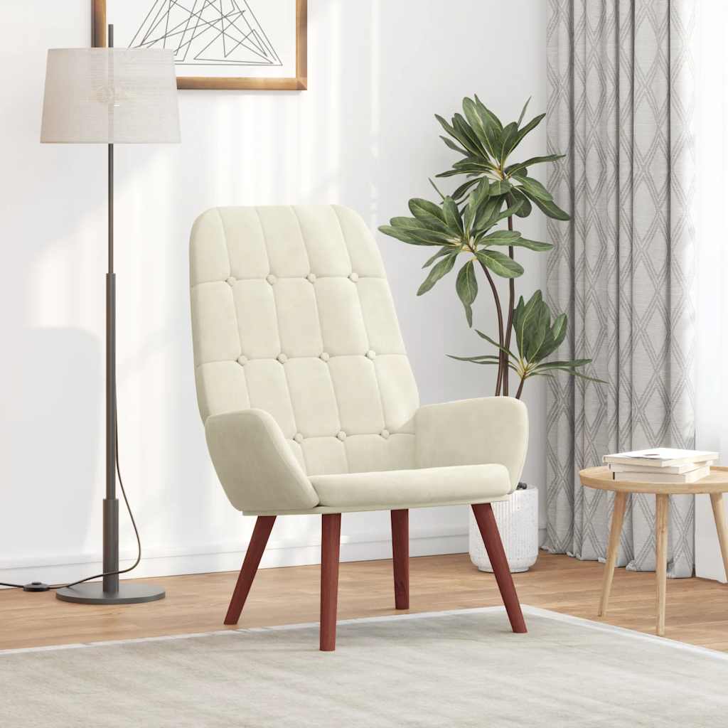 vidaXL Relaxstoel fluweel donkergoen - Aashly