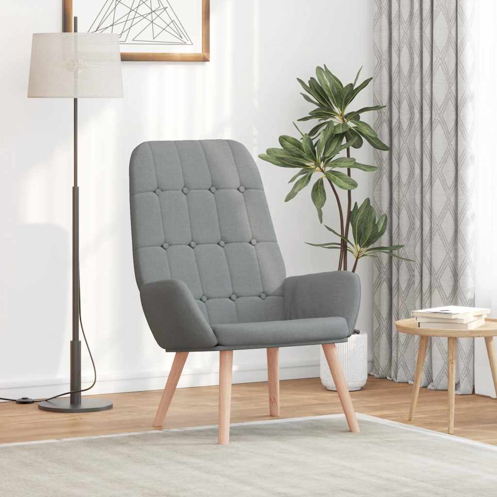 vidaXL Relaxstoel stof lichtgeel - Aashly