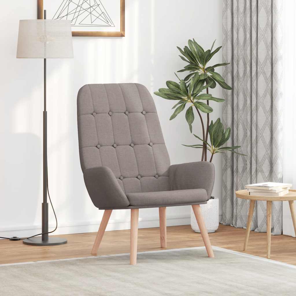 vidaXL Relaxstoel stof lichtgeel - Aashly