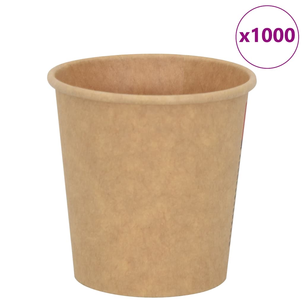vidaXL Papieren koffiekopjes 1000 st 4oz 100 ml bruin