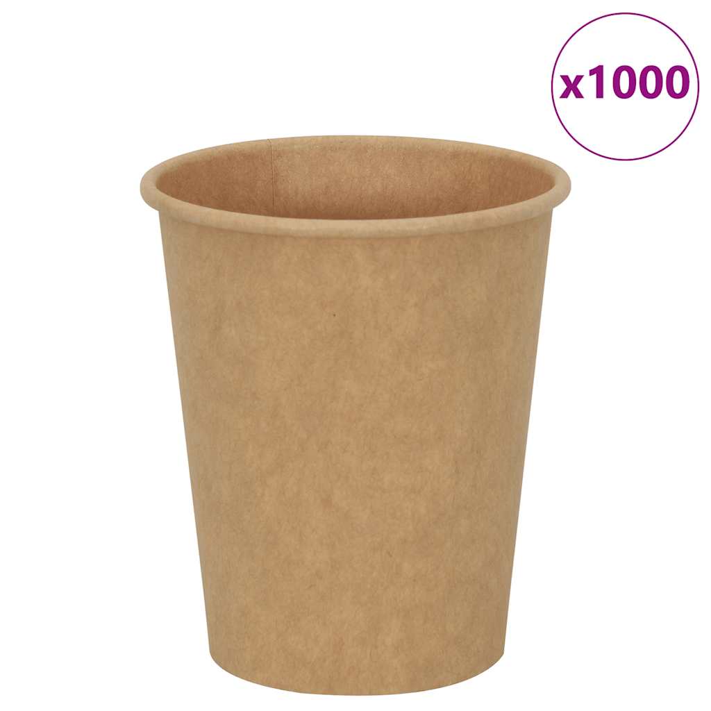 vidaXL Papieren koffiekopjes 1000 st 4oz 100 ml bruin
