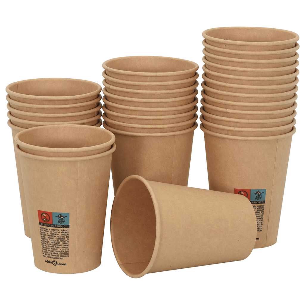 vidaXL Papieren koffiekopjes 1000 st 4oz 100 ml bruin