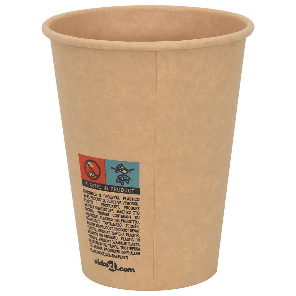 vidaXL Papieren koffiekopjes 1000 st 4oz 100 ml bruin