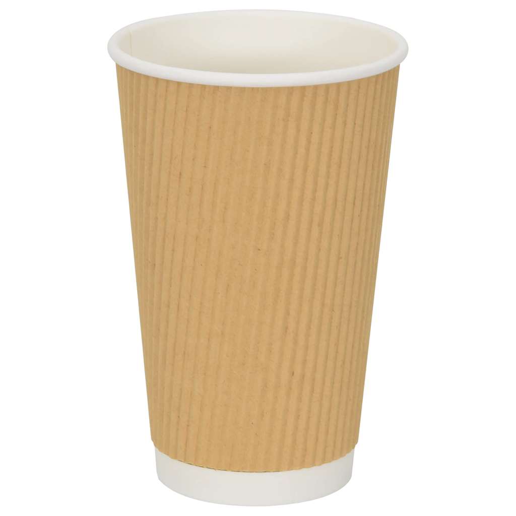 vidaXL Papieren koffiekopjes 500 st 8oz 200 ml bruin - Aashly