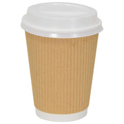 vidaXL Papieren koffiebekerdeksels Ø60 mm 4oz 1000 st kunststof wit - Aashly