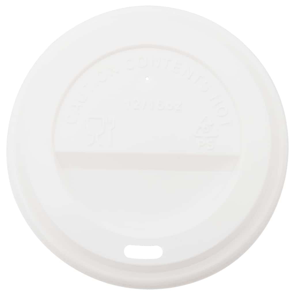 vidaXL Papieren koffiebekerdeksels Ø60 mm 4oz 1000 st kunststof wit - Aashly