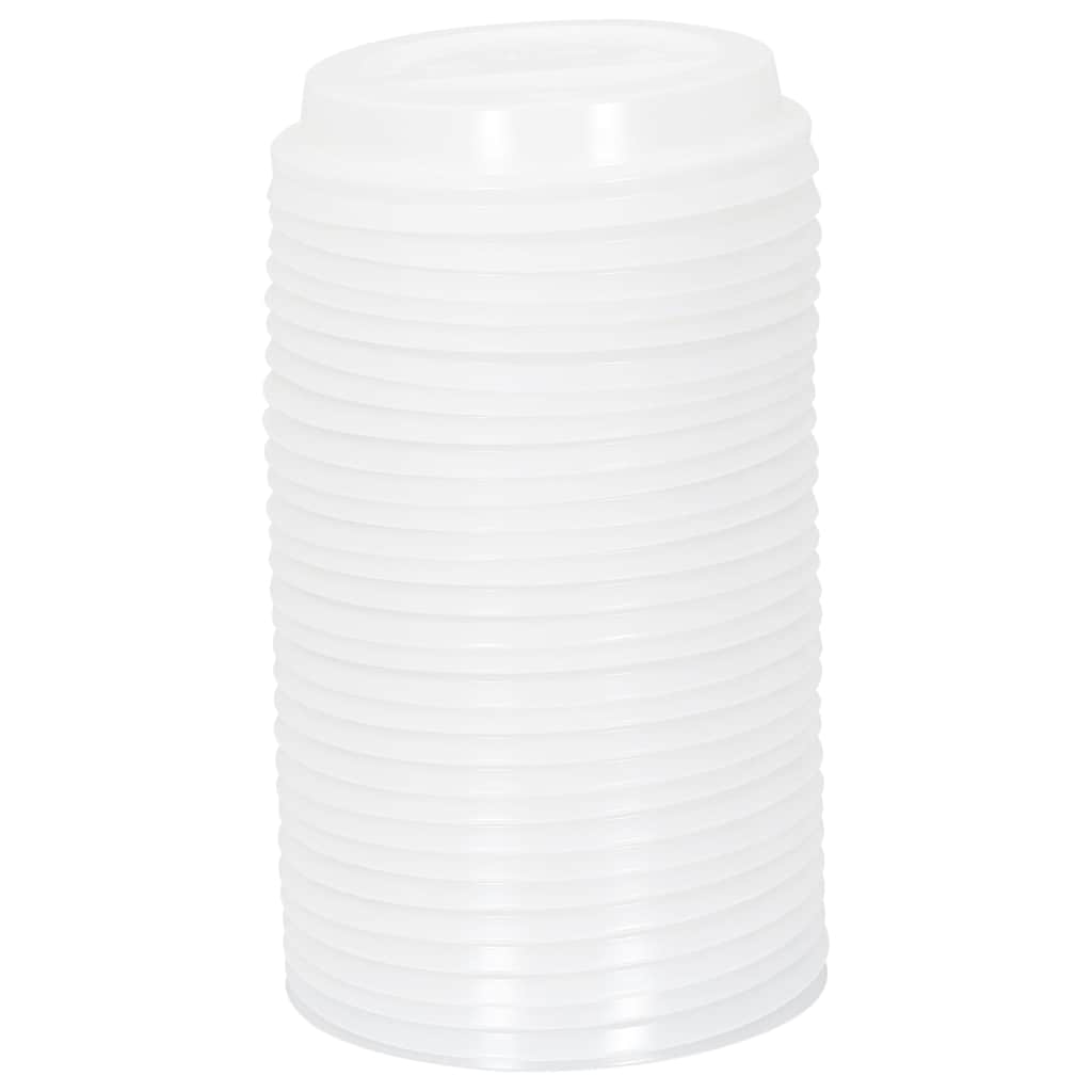 vidaXL Papieren koffiebekerdeksels Ø60 mm 4oz 1000 st kunststof wit - Aashly