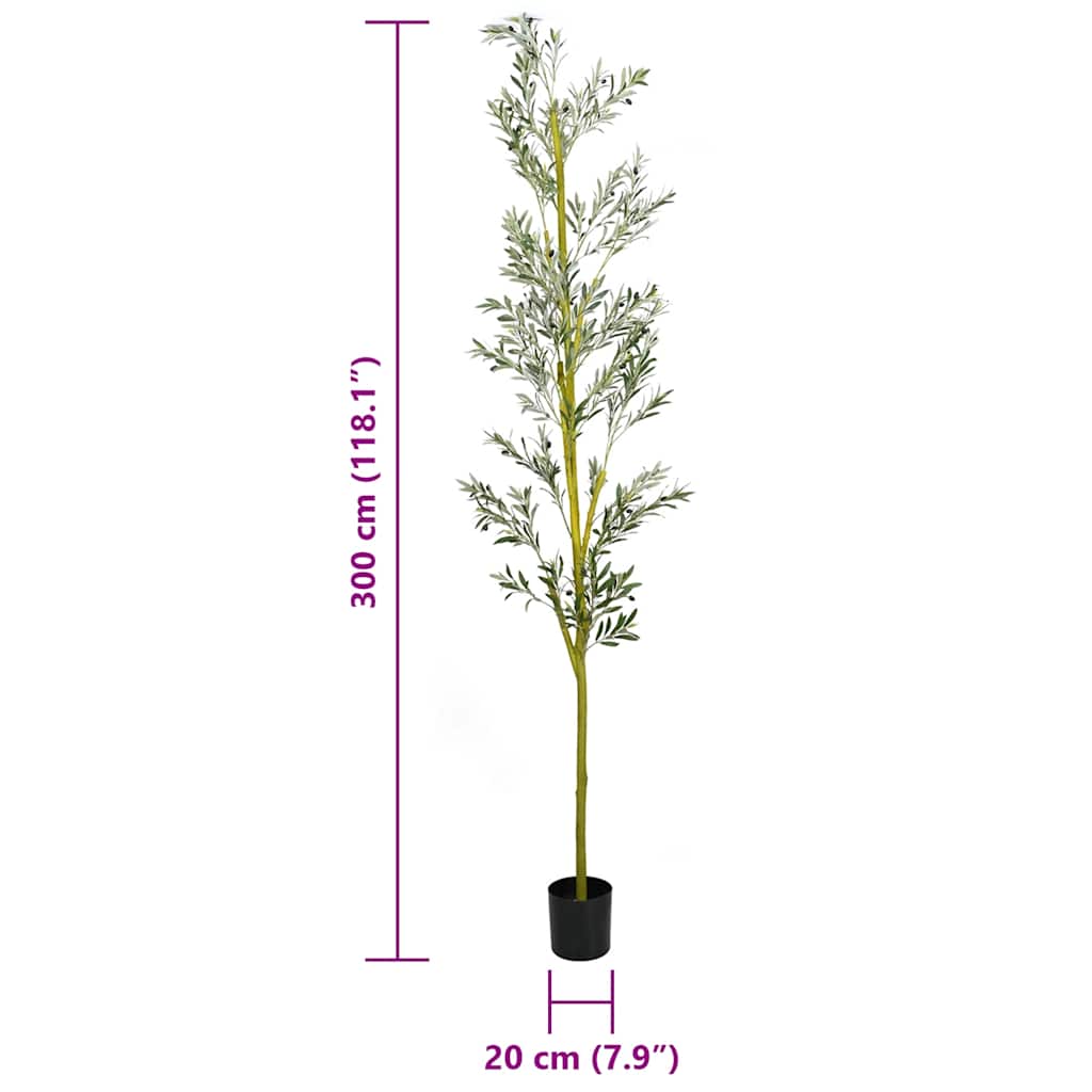 vidaXL Kunstolijfboom 800 blaadjes 200 cm groen - Aashly