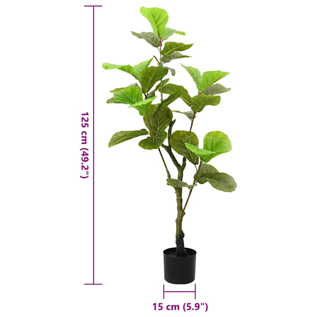 vidaXL Kunstfuxus boom 48 blaadjes 165 cm groen - Aashly