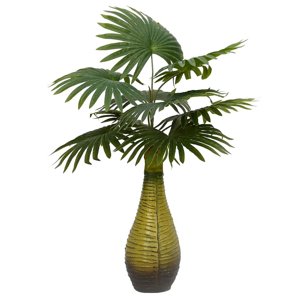 vidaXL Kunstpalmplant 9 blaadjes 70 cm groen - Aashly