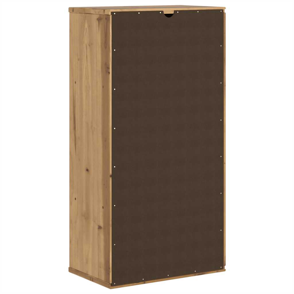 vidaXL Bijzetkast met lades ODDA 40x24x79 cm massief grenenhout - Aashly